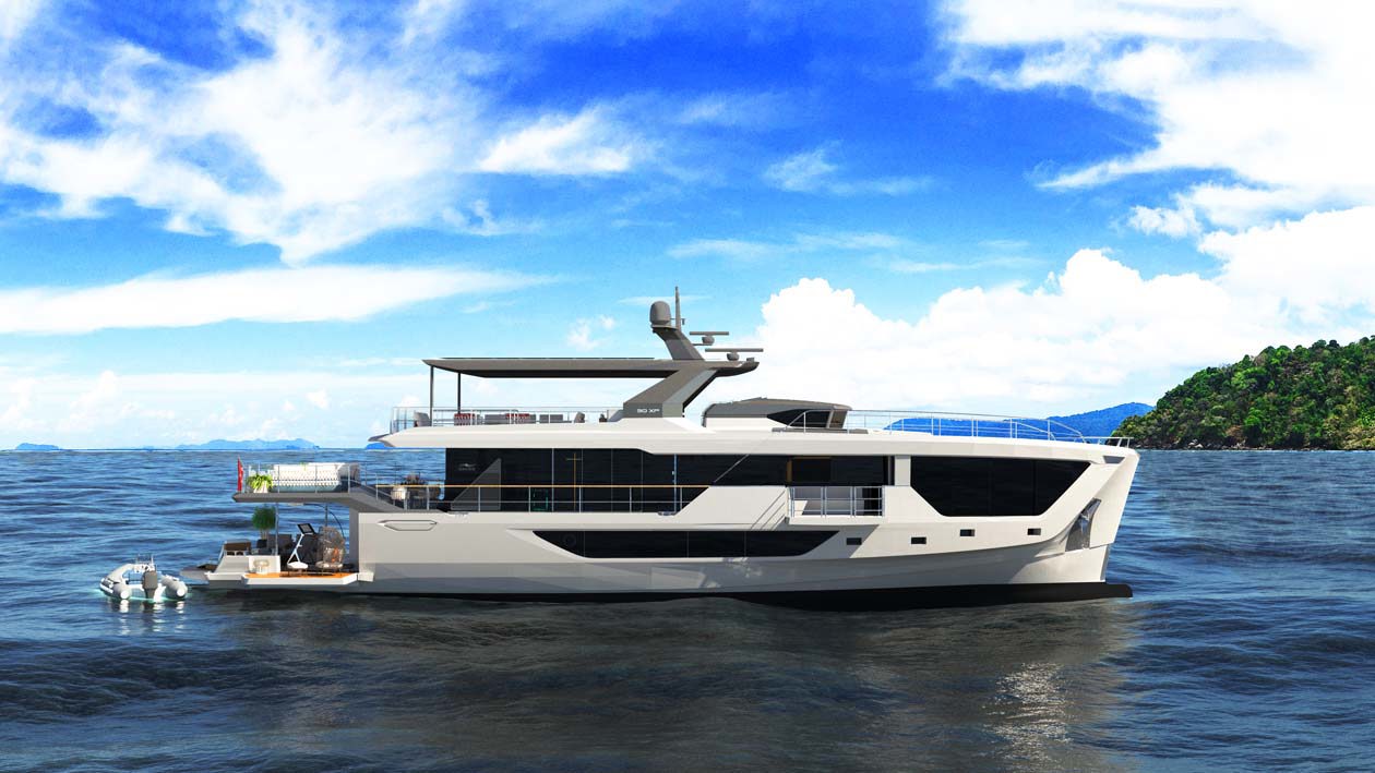 Numarine 30XP, hybrid superyacht Copyright © Numarine Press