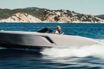 The new Frauscher 1017 GT at the Genoa Boat Show