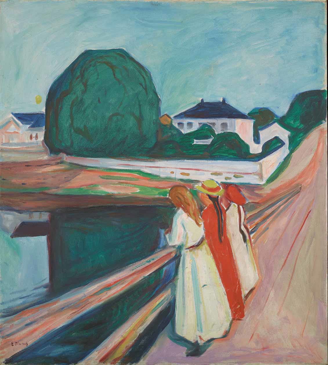 Edvard Munch The Girls on the Bridge 1927 Oil on canvas, 100,5x90 cm Foto Halvor Bjørngård © Munchmuseet. Foto ad esclusivo uso stampa.