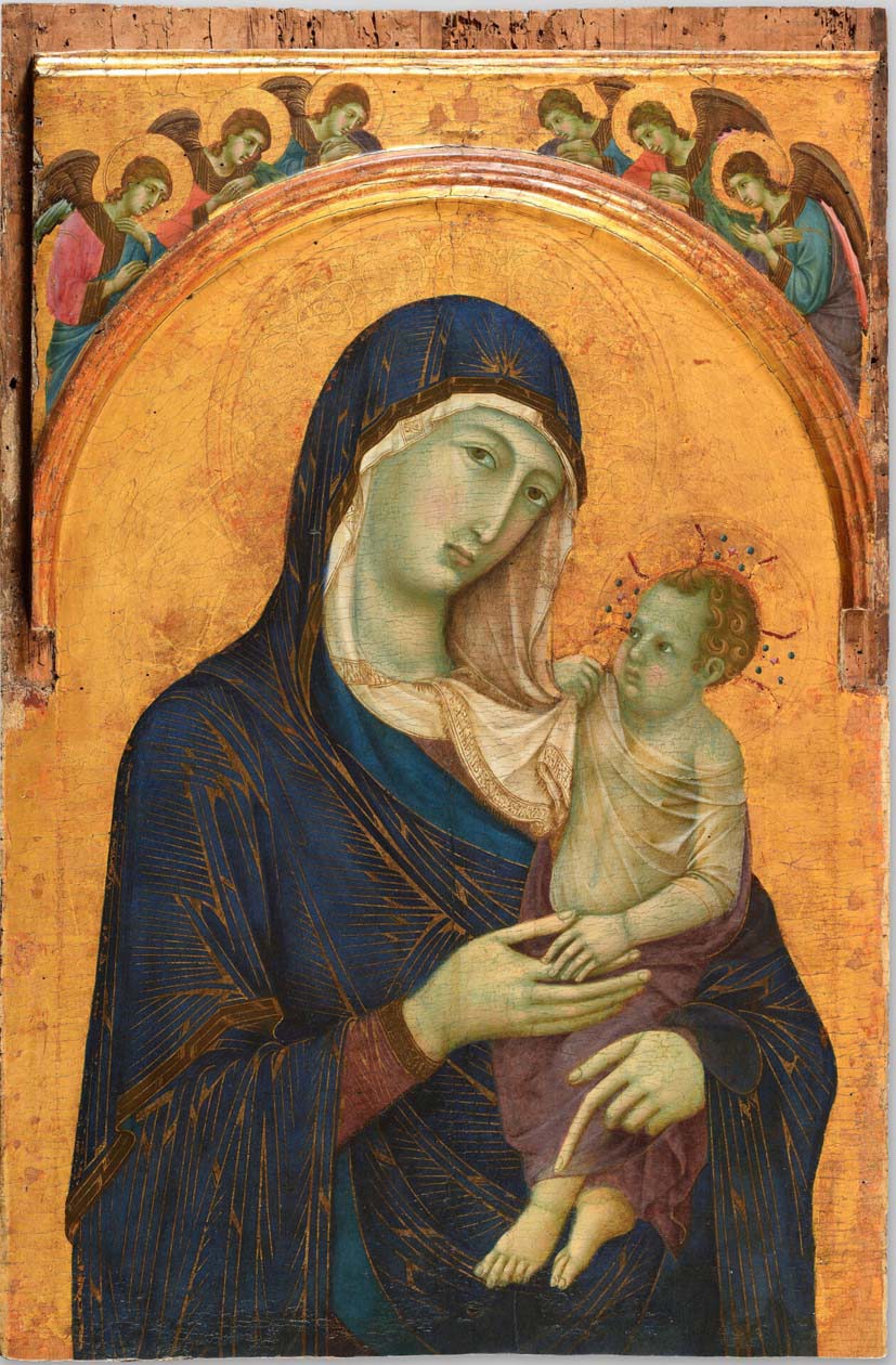 Duccio di Boninsegna, Madonna col Bambino e sei angeli, 1304-1310 circa, tempera su tavola, Perugia, Galleria Nazionale dell’Umbria; Photo credits Michele Alberto Sereni