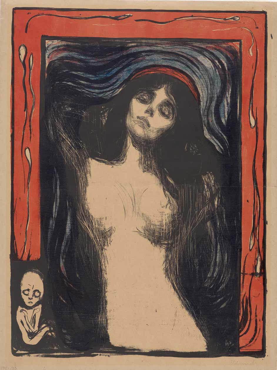 Edvard Munch Madonna 1895/1902 Lithograph, 64x48 cm Photo © Munchmuseet. Foto ad esclusivo uso stampa. 