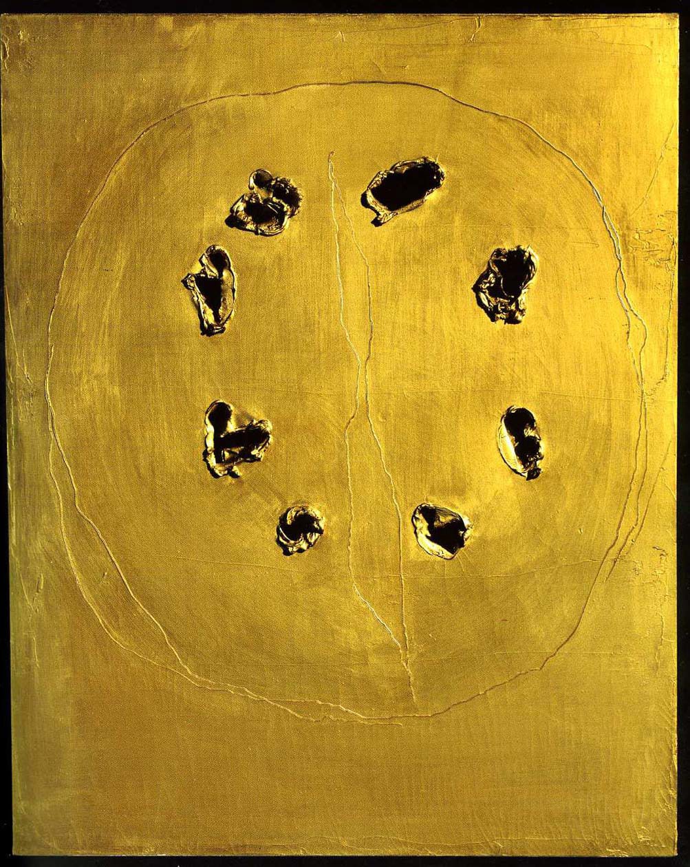 Lucio Fontana, Concetto spaziale, 1964, olio su tela, Collezione privata; © Fondazione Lucio Fontana, Milano