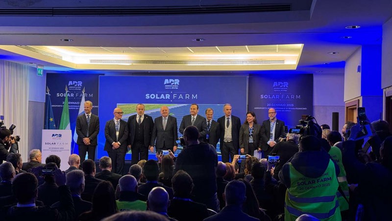 Inaugurazione della nuova Solar Farm dell'aeroporto di Fiumicino