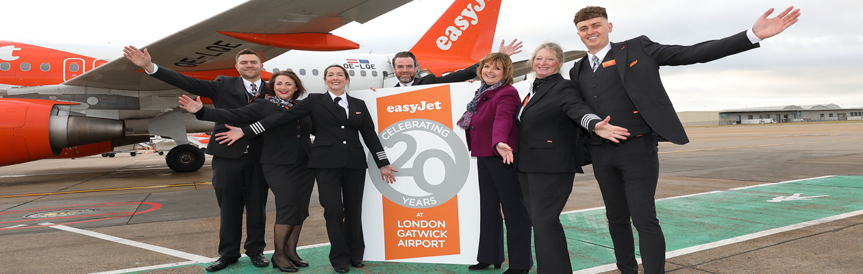 easyJet celebrates 20-year anniversary of London Gatwick base