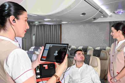 In-flight medical assistance with Emirates