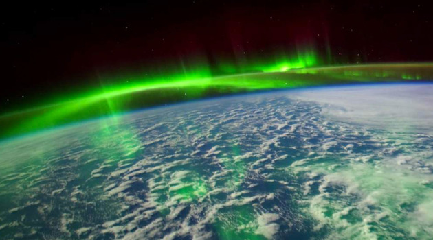 The magical aurora borealis from the space