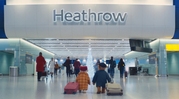 Heathrow Airport. Newest Christmas advert