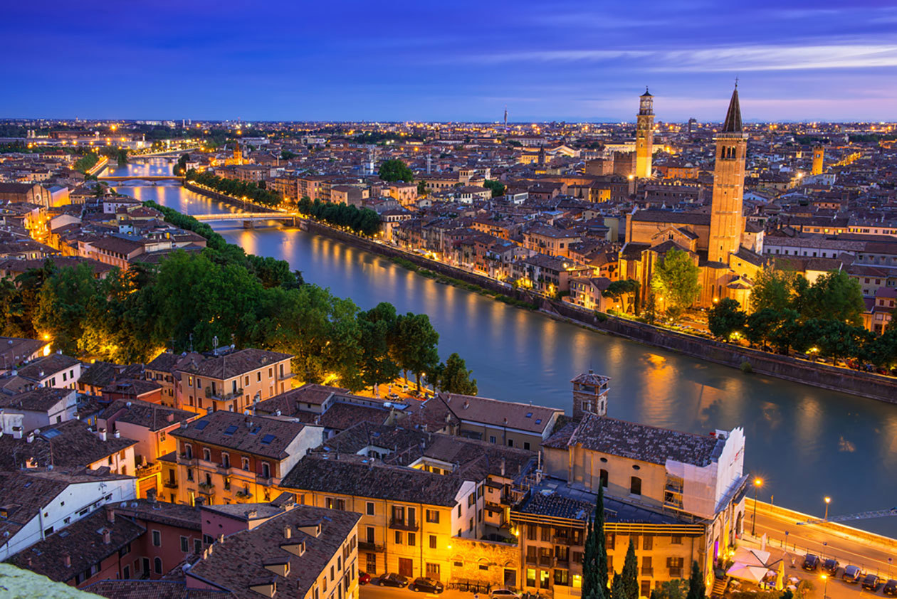 Verona al tramonto