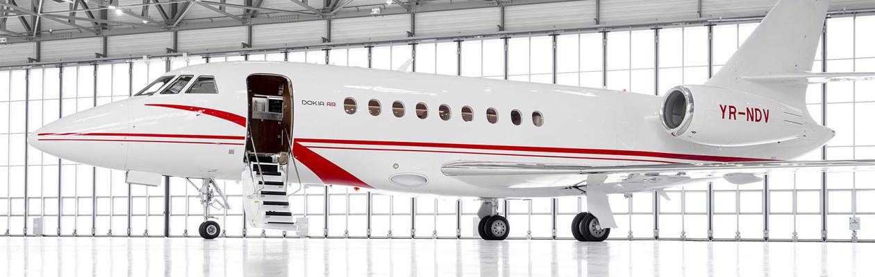 The new Dassault Falcon 2000LXS in Dokia Air's premium fleet