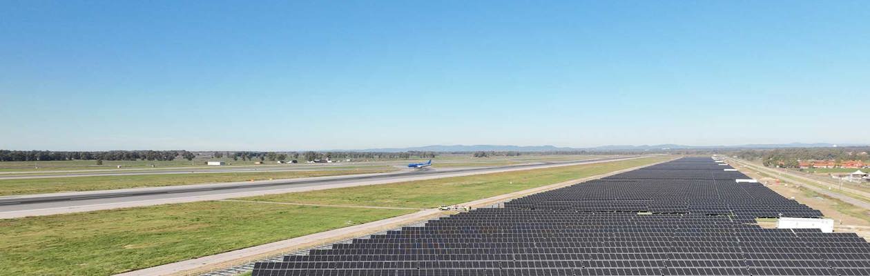 The new Solar Farm at Fiumicino Airport