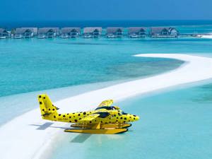 In volo verso il Four Seasons Resort Maldives a Landaa Giraavaru