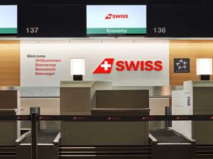 Check-in change for Swiss passengers in Zurich