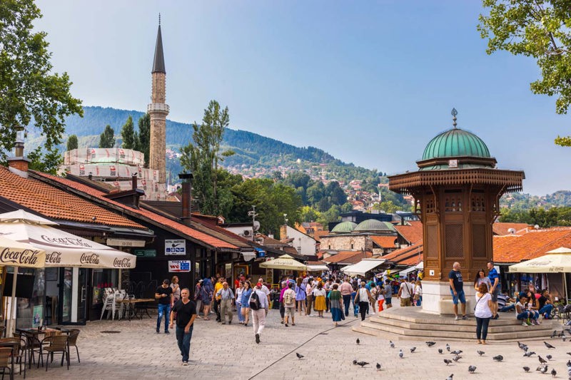 Baščaršija, la città vecchia di Sarajevo. Foto: Copyright © Sisterscom.com / Depositphotos