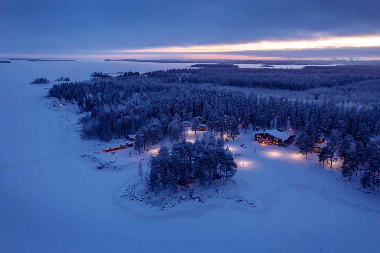 Brändön Lodge dall'alto, Foto Copyright © Brändön Lodge