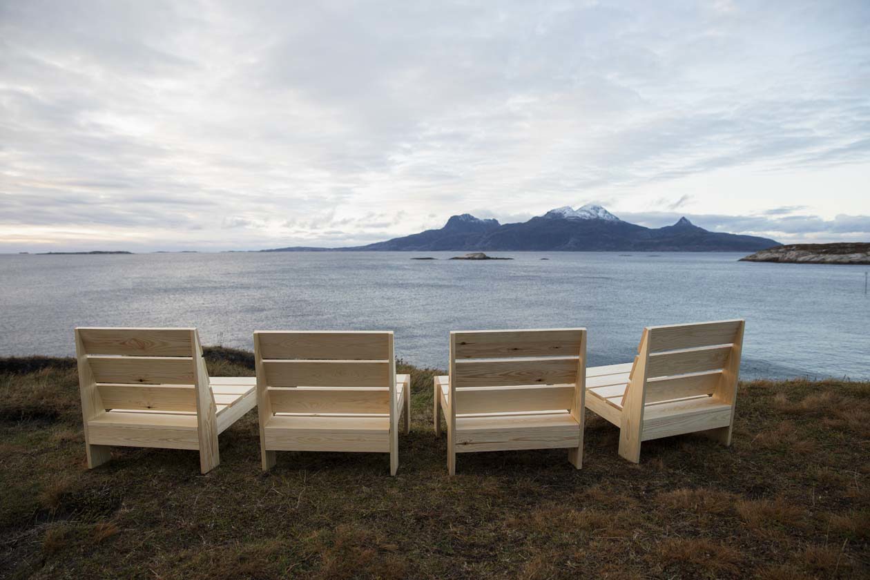 Aurora Boreale a Bodø, spiaggia di Ausvika del designer Sander Kommedahl Copyright © Nadia Nordskott / visitnorway.com