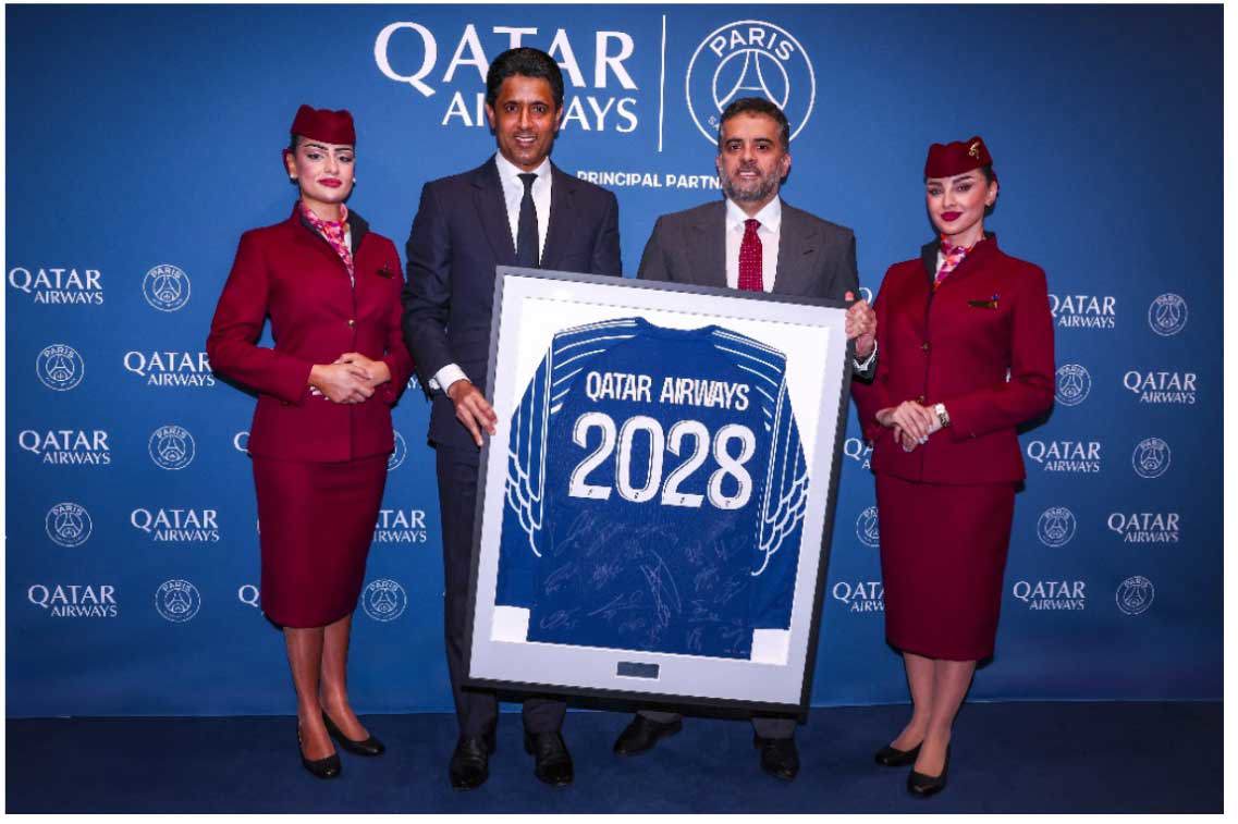 Qatar Airways rinnova la partnership con il Paris Saint-Germain Copyright © Qatar Airways Press