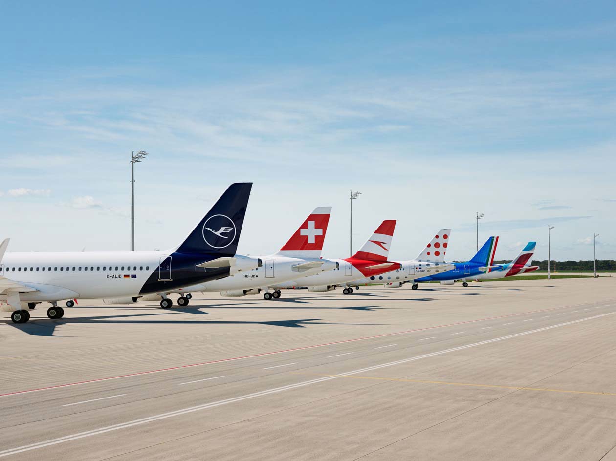 Compagnie aeree del Gruppo Lufthansa: Lufthansa, Swiss, Austrian Airlines, Brussels Airlines, ITA Airways e Eurowings