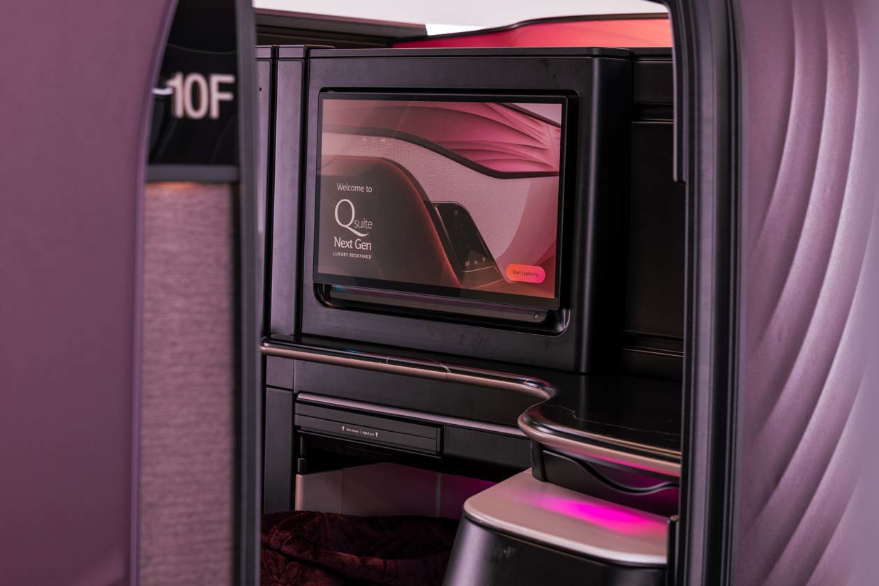 Business Class di Qatar Airways, Qsuite Next Gen Copyright © Qatar Airways Press 