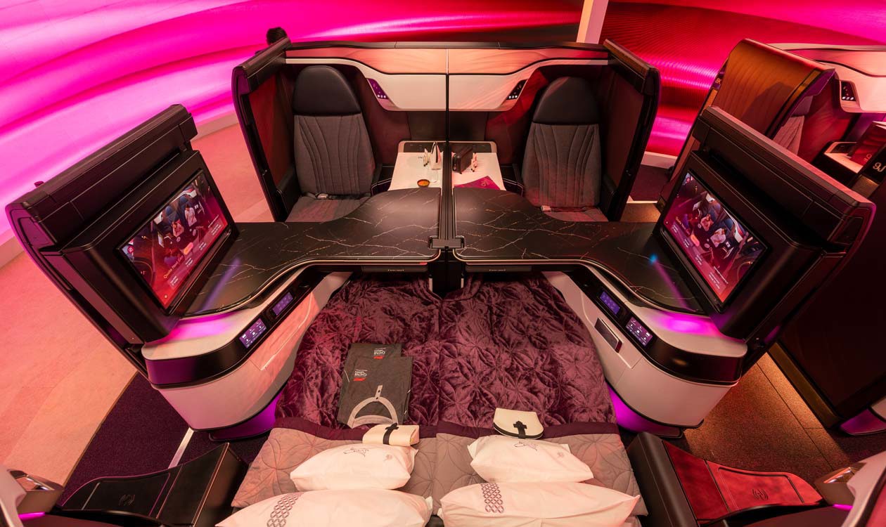 Business Class di Qatar Airways, Qsuite Next Gen Copyright © Qatar Airways Press 