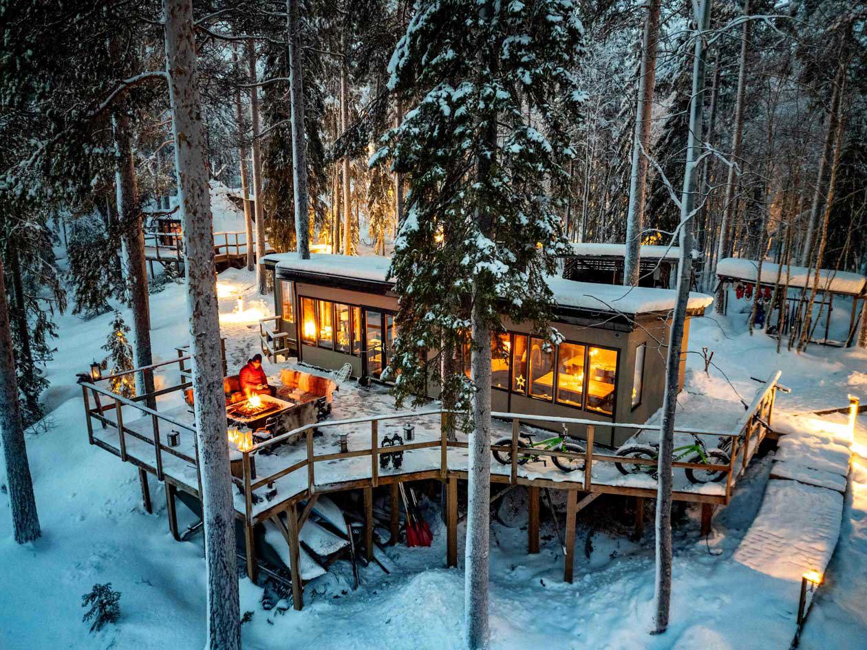 Aurora Safari Camp, esterno Foto: Copyright © Swedish Lapland