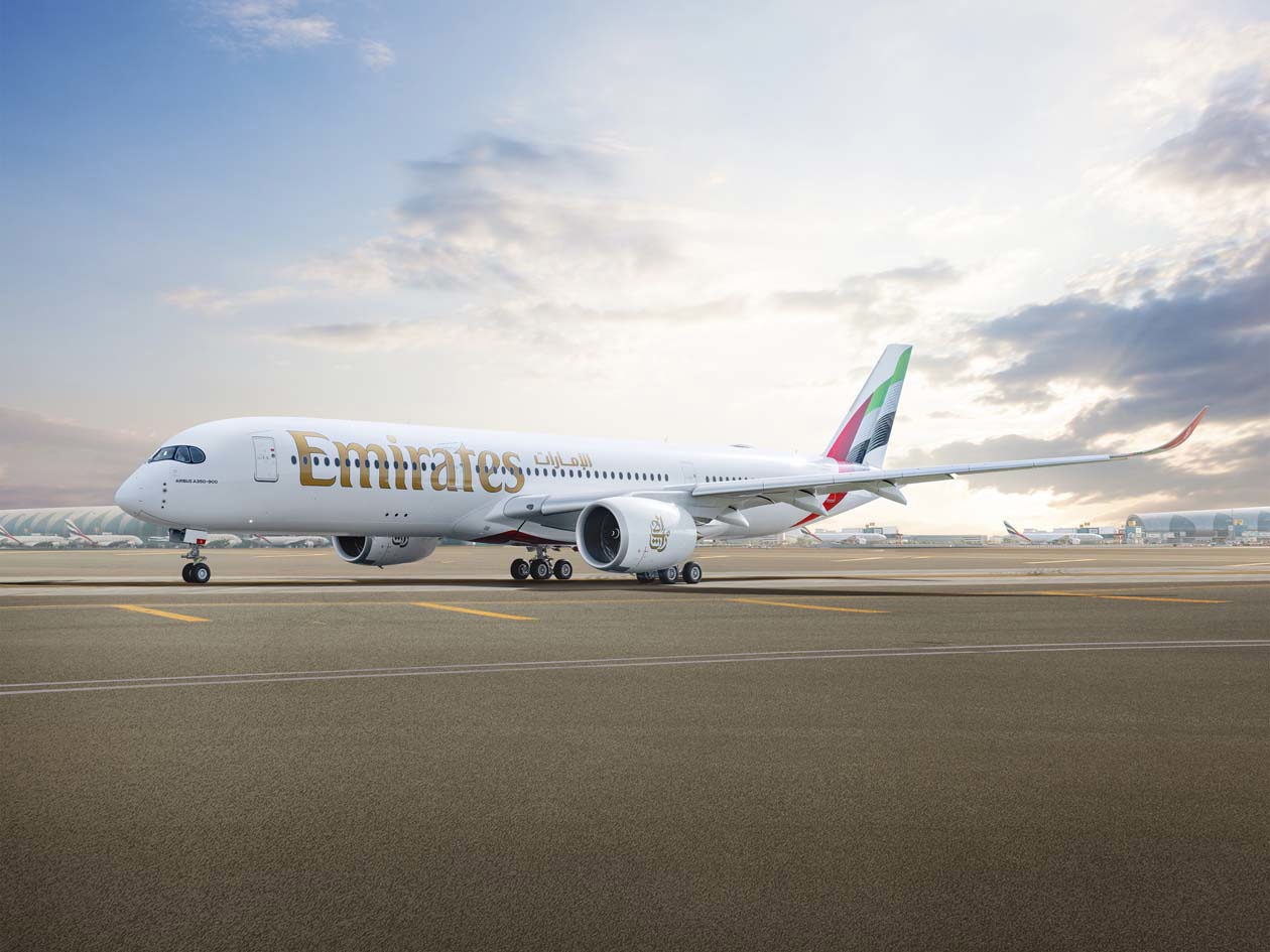 Airbus A350 di Emirates Copyright © Emirates Airlines / The Emirates Group