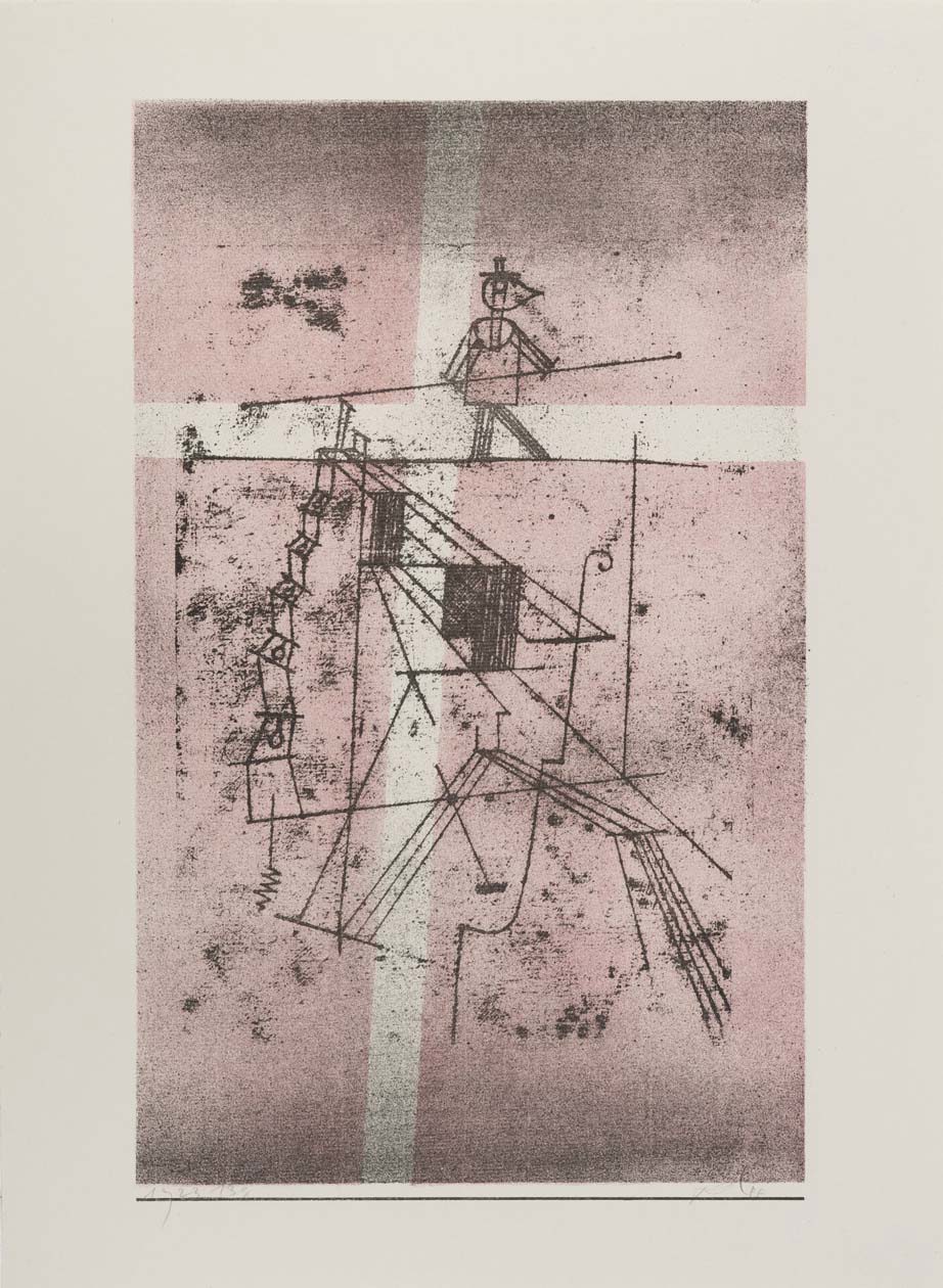 Paul Klee, Seiltänzer, 1923, litografia a colori, 432 X 268 mm, 300 esemplari, Kornfeld n.95 Copyright © Ufficio Stampa MostraPaul Klee, Seiltänzer, 1923, litografia a colori, 432 X 268 mm, 300 esemplari, Kornfeld n.95 Copyright © Ufficio Stampa Mostra