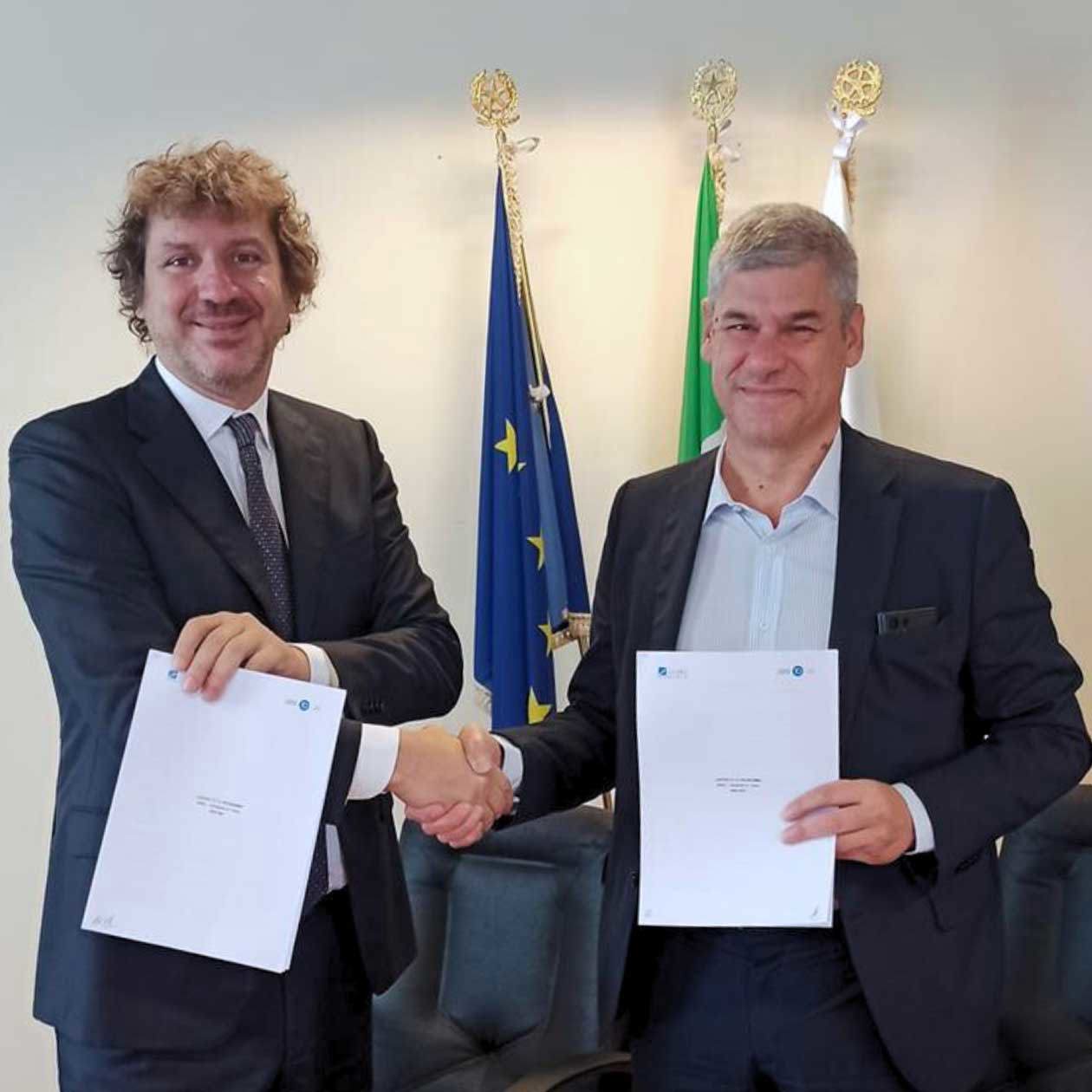 Amministratore Delegato Sagat Andrea Andorno e Direttore Generale Enac Alessio Quaranta Copyright © Ufficio Stampa Enac