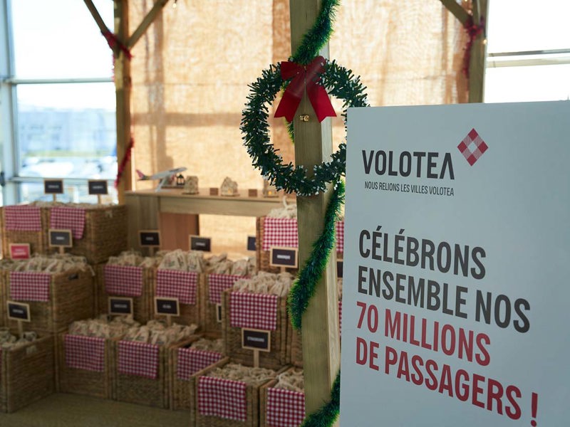 Mercatino di Natale Volotea al gate d’imbarco dell'Aeroporto di Marsiglia Copyright © Ufficio Stampa Volotea