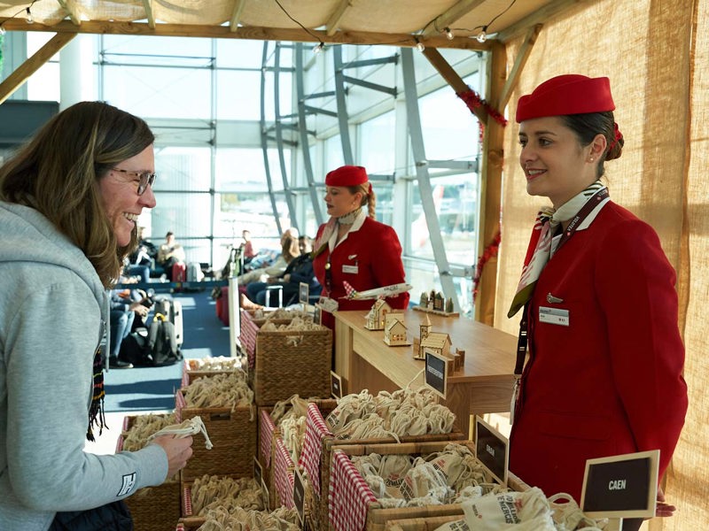 Mercatino di Natale Volotea al gate d’imbarco dell'Aeroporto di Marsiglia Copyright © Ufficio Stampa Volotea