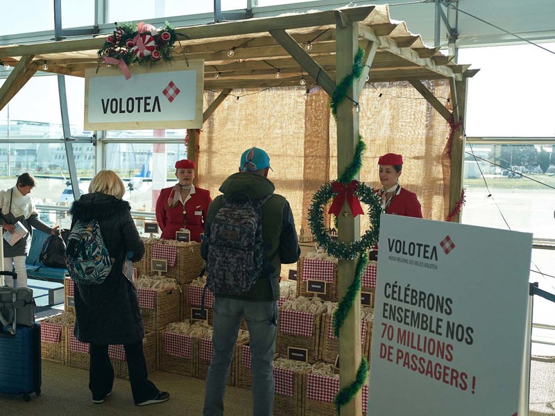 Mercatino di Natale Volotea al gate d’imbarco dell'Aeroporto di Marsiglia Copyright © Ufficio Stampa Volotea