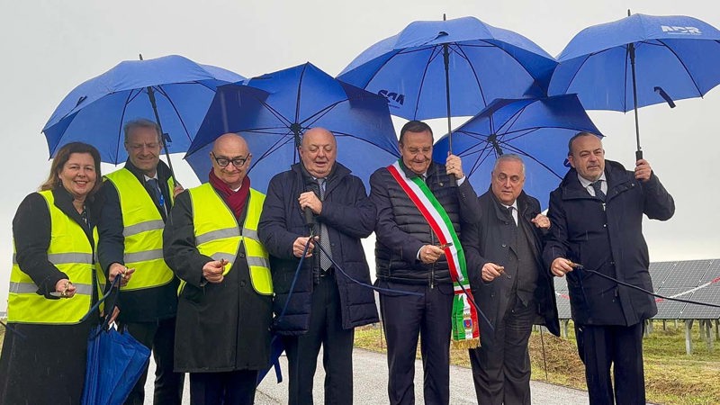 Inaugurazione della nuova Solar Farm dell'aeroporto di Fiumicino