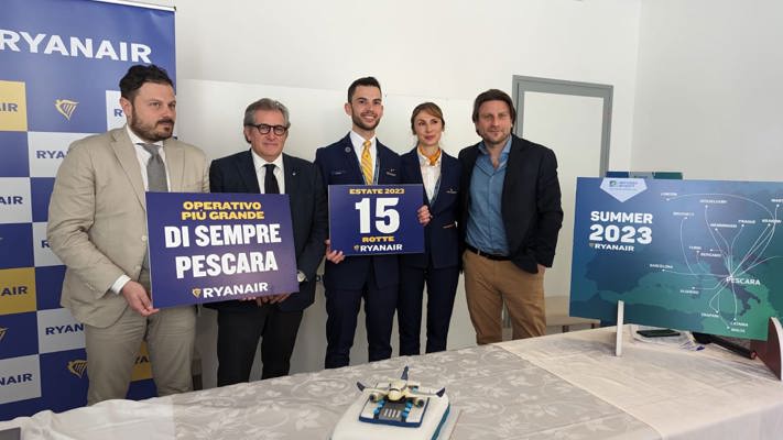 L'operativo di Ryanair su Pescara per l'estate 2023