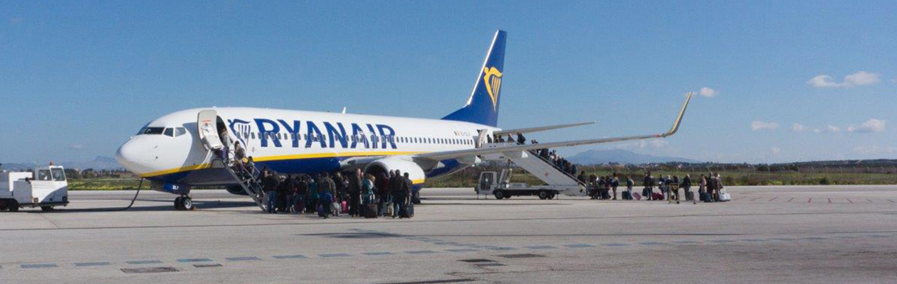 I voli di Ryanair dall'aeroporto di Trapani