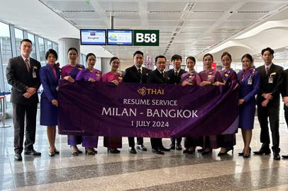 A Milano Malpensa riprendono i voli per Bangkok con Thai Airways