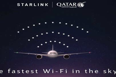 Primo volo di Qatar Airways equipaggiato con Starlink