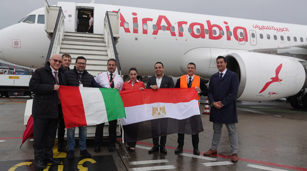 Inaugurato volo diretto Air Arabia tra Milano Bergamo e Il Cairo