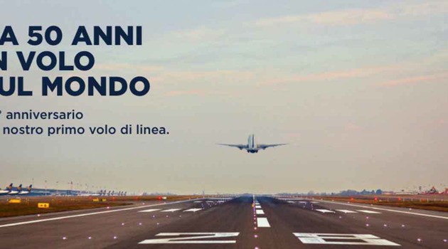 Il 50° anniversario del primo volo da Bergamo