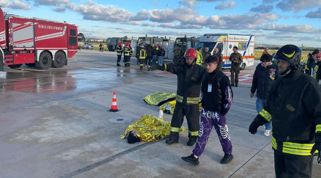 Incidente simulato a Trapani Birgi